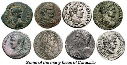 The many faces of the murderer Caracalla